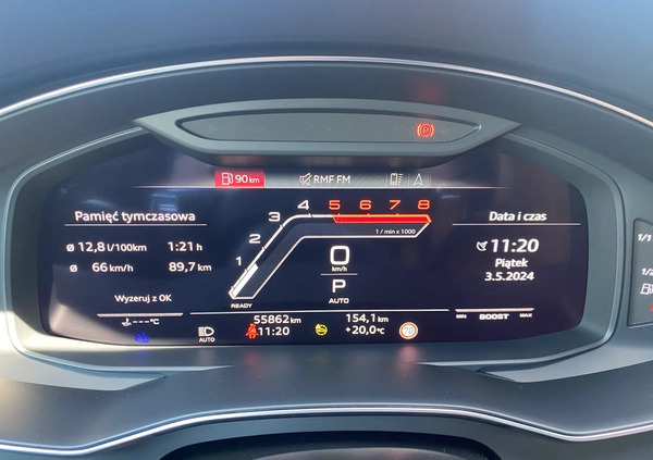Audi RS6 cena 498000 przebieg: 56000, rok produkcji 2020 z Wadowice małe 497